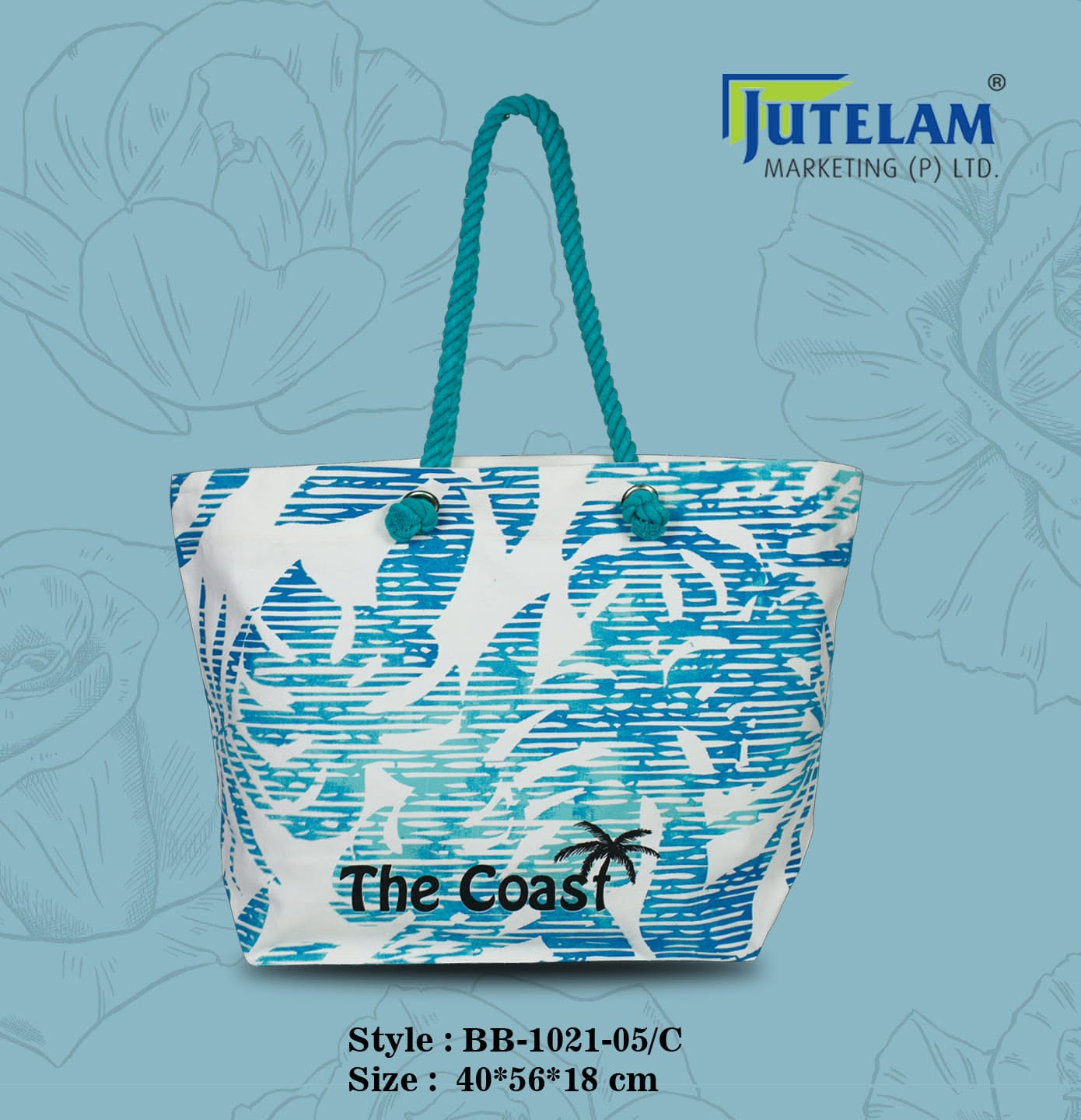 The Coast Wave Pattern Bag